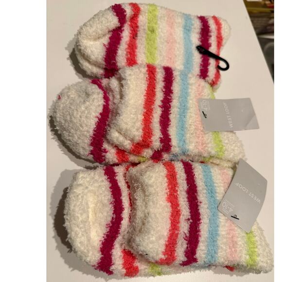 West Loop Cozy Fuzzy Liner Socks 3 PAIR SZ shoe 4-10 - Picture 3 of 10